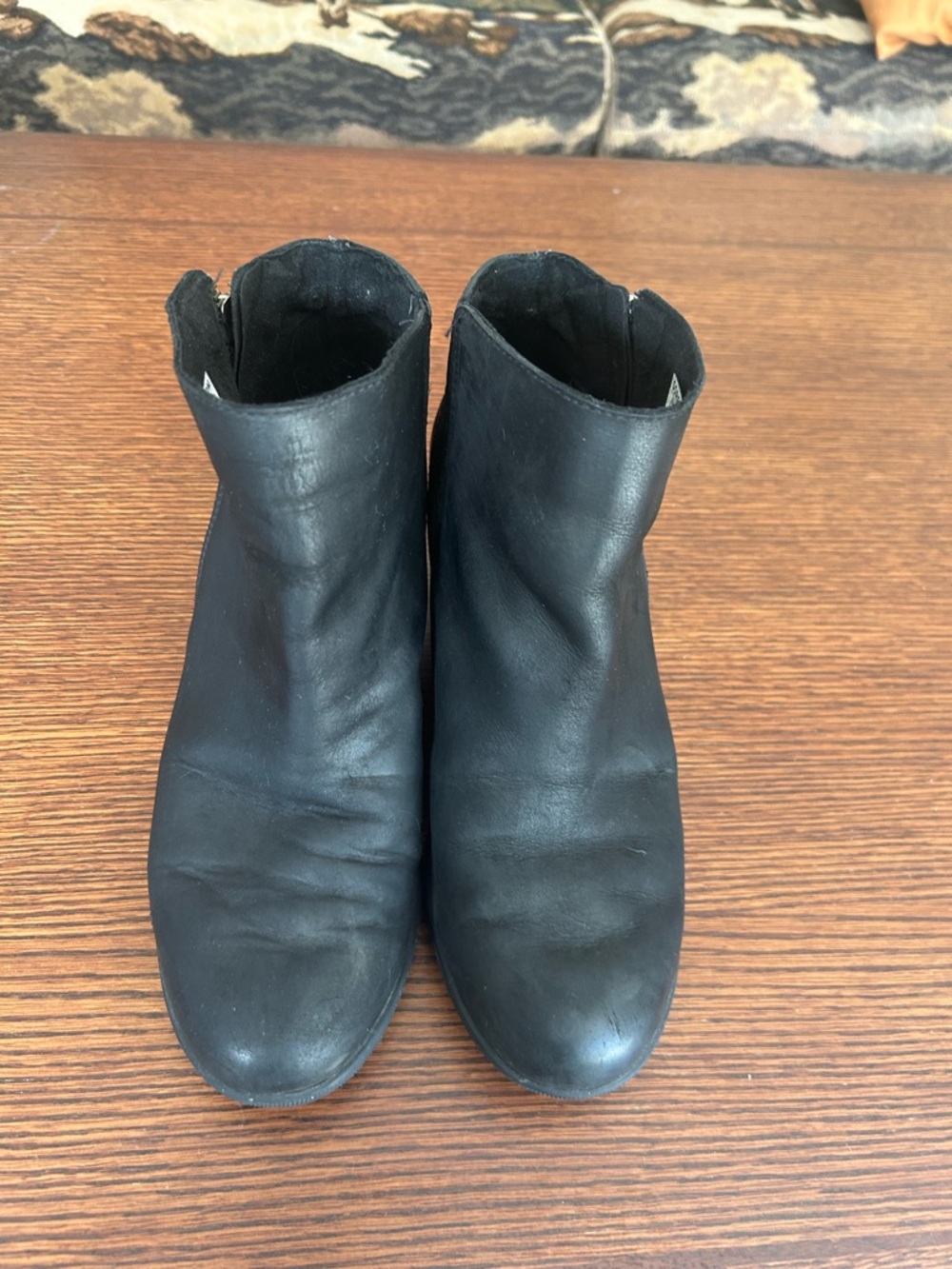 Sorel Black Leather Ankle Booties